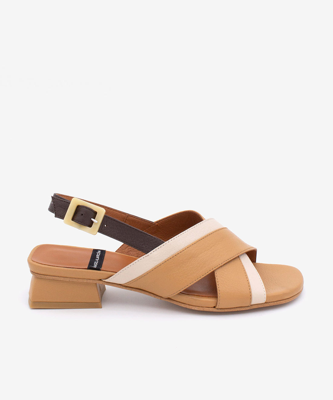 ESTELLE - Sandalia multicolor de tacón bajo de piel – Talla 36 – Ángel Alarcón
