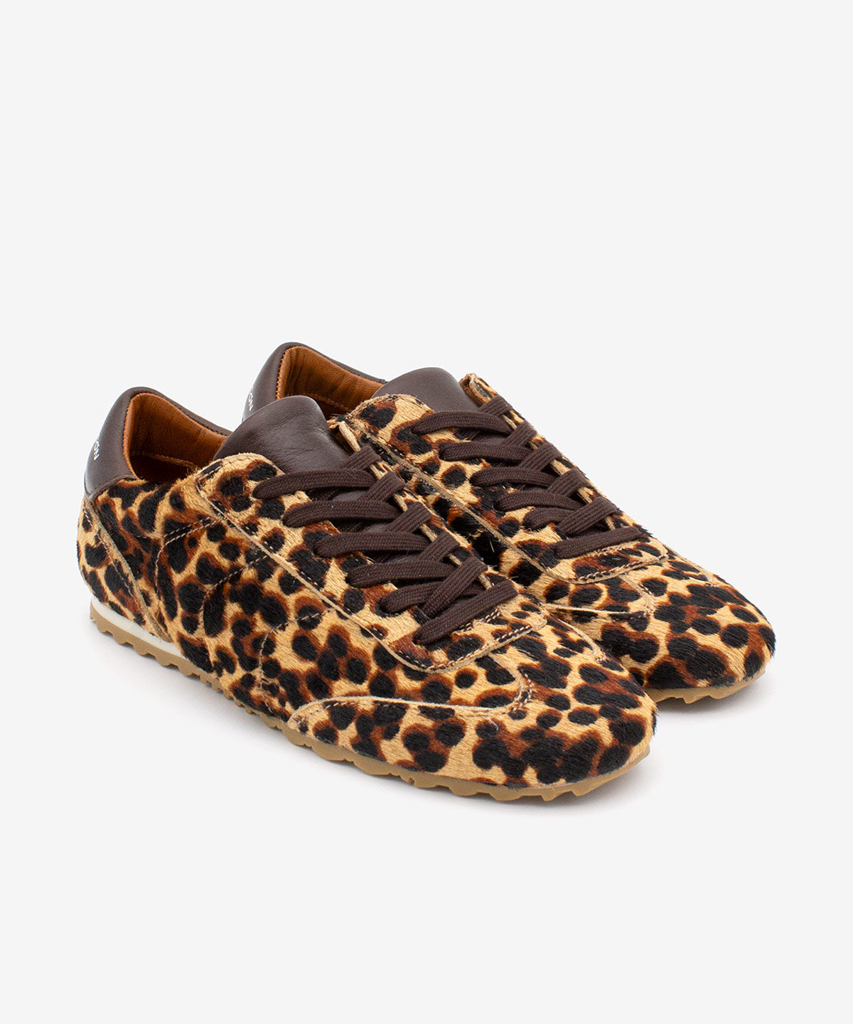 KESIA - Sneakers de mujer cómodos y elegantes de Pelo print guepardo – marrón oscuro – Talla 36 – Ángel Alarcón