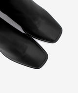 SANDRIE – Botín de mujer con tacón y cremallera de piel – negro – Talla 37 – Ángel Alarcón