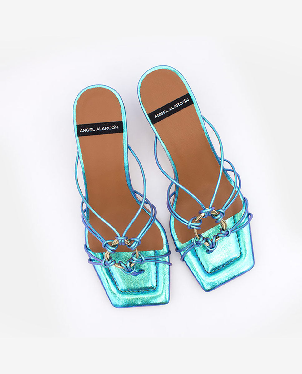 ALEXIA | Women's sandal in light green and pink | Ángel Alarcón