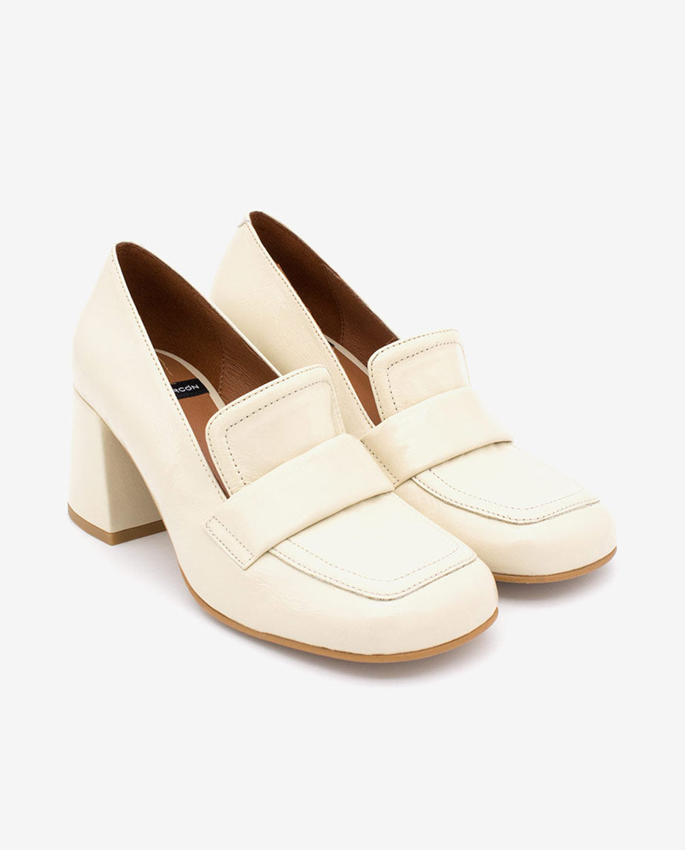 ABDUL – Mocasín de piel con punta redonda y tacón cómodo piel texturizada – Talla 39 – Ángel Alarcón