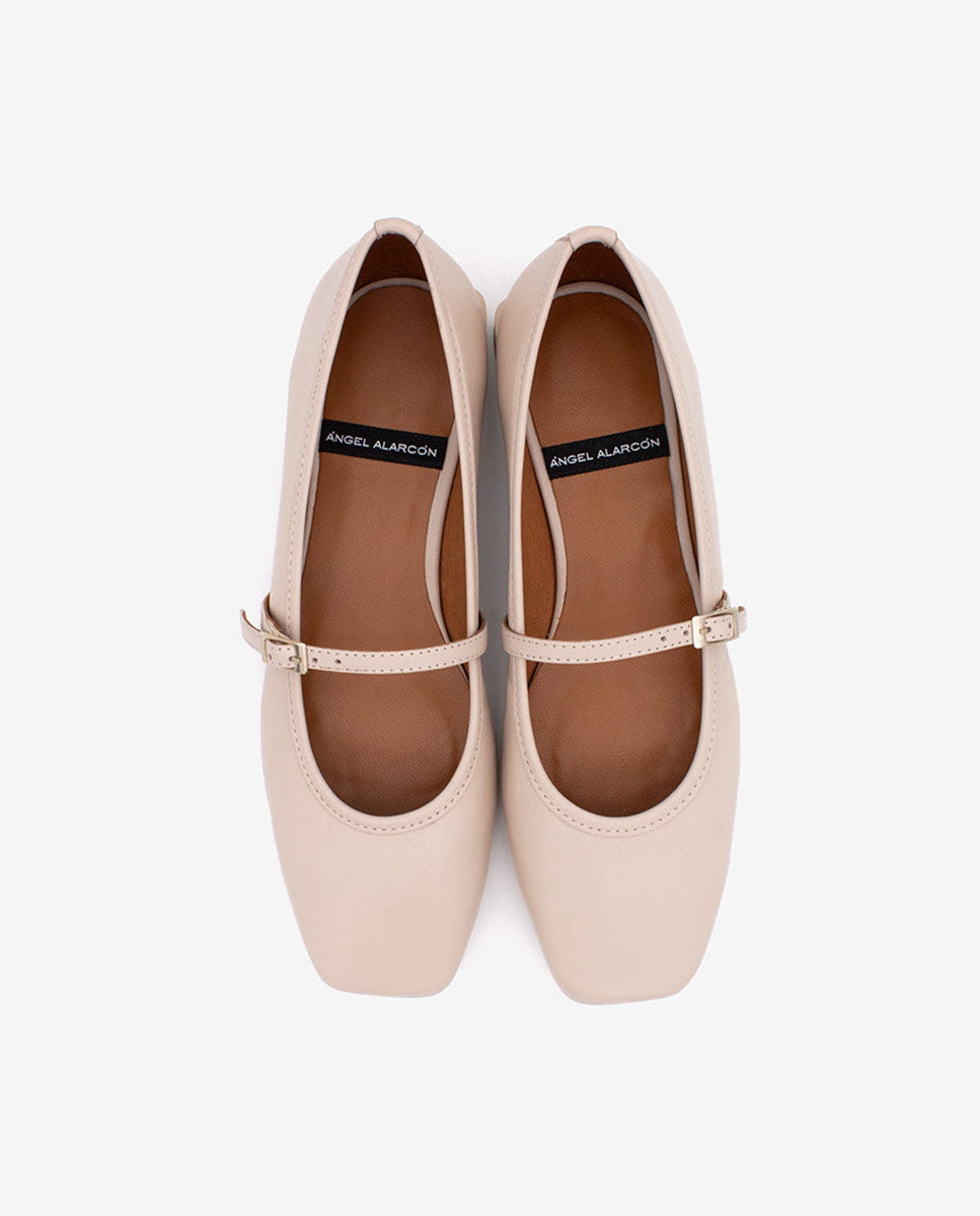 FRANCOISE - Bailarinas estilo merceditas de piel – Talla 37 – Ángel Alarcón