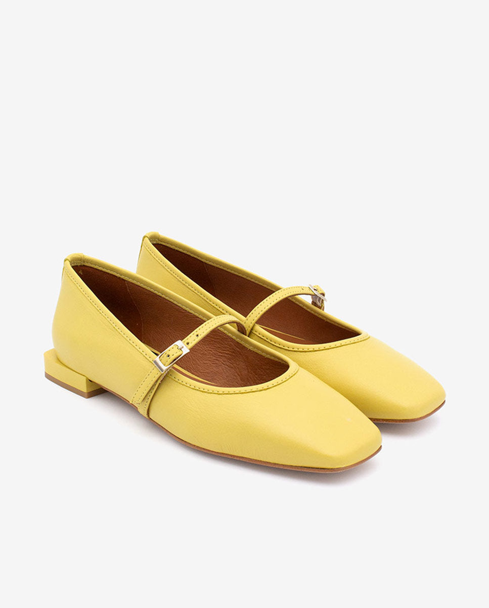 FRANCOISE - Bailarinas estilo merceditas de piel – Talla 35 – Ángel Alarcón