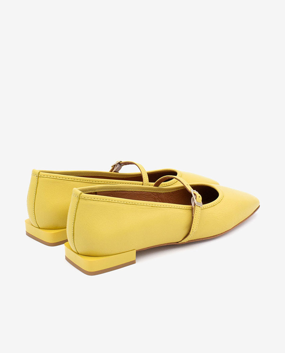 FRANCOISE - Bailarinas estilo merceditas de piel – Talla 35 – Ángel Alarcón