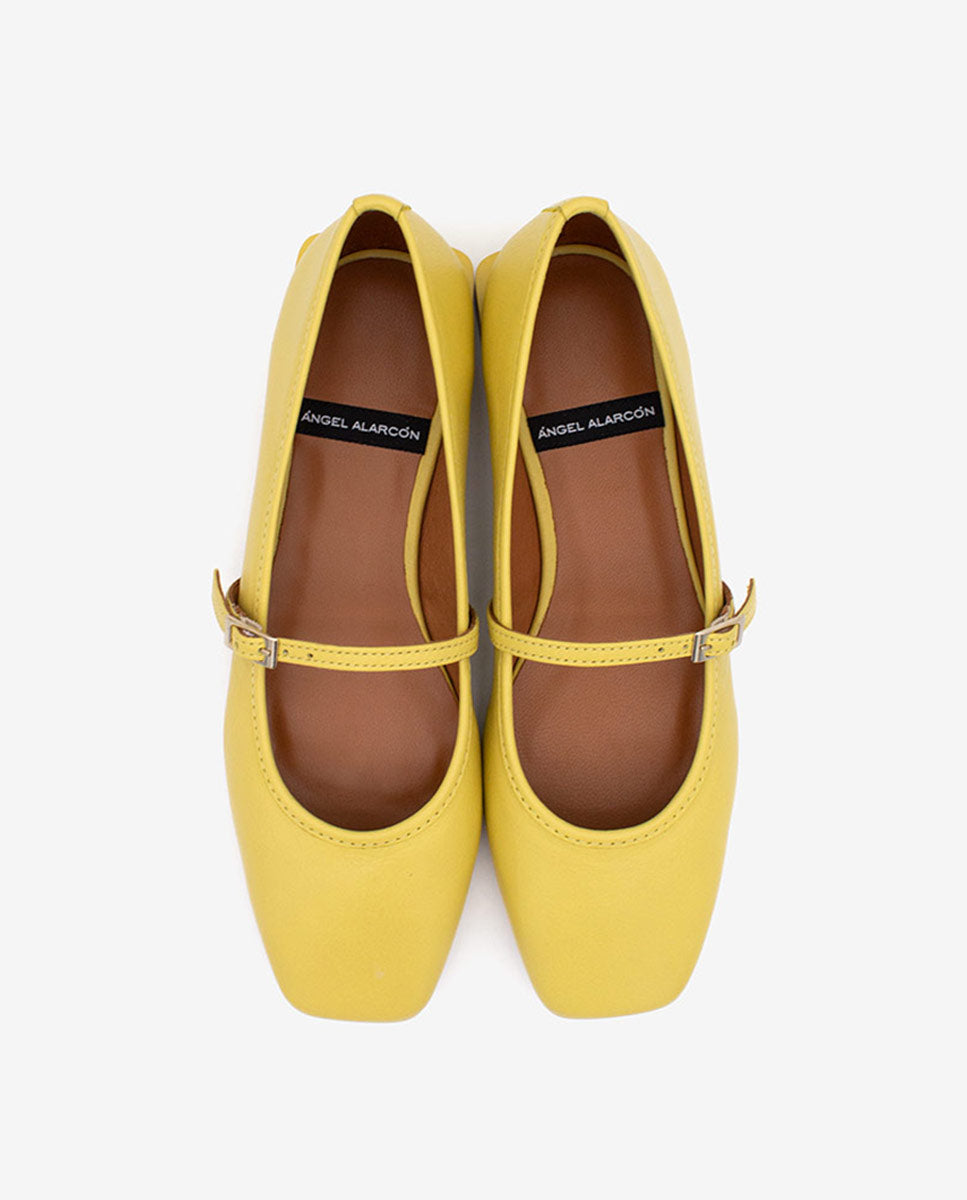 FRANCOISE - Bailarinas estilo merceditas de piel – Talla 35 – Ángel Alarcón
