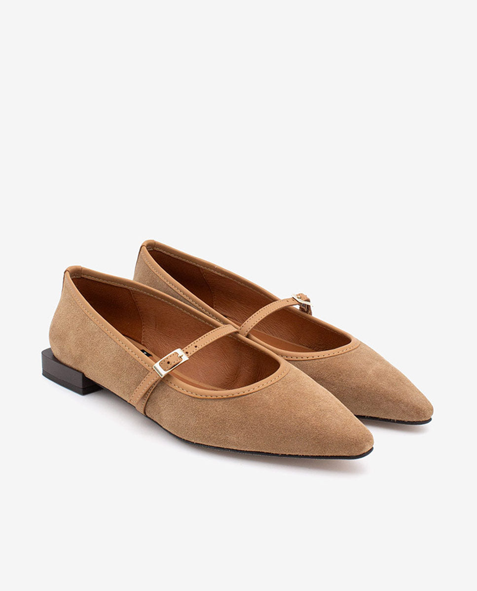 COLETTE - Bailarinas estilo merceditas de serraje – Talla 36 – Ángel Alarcón