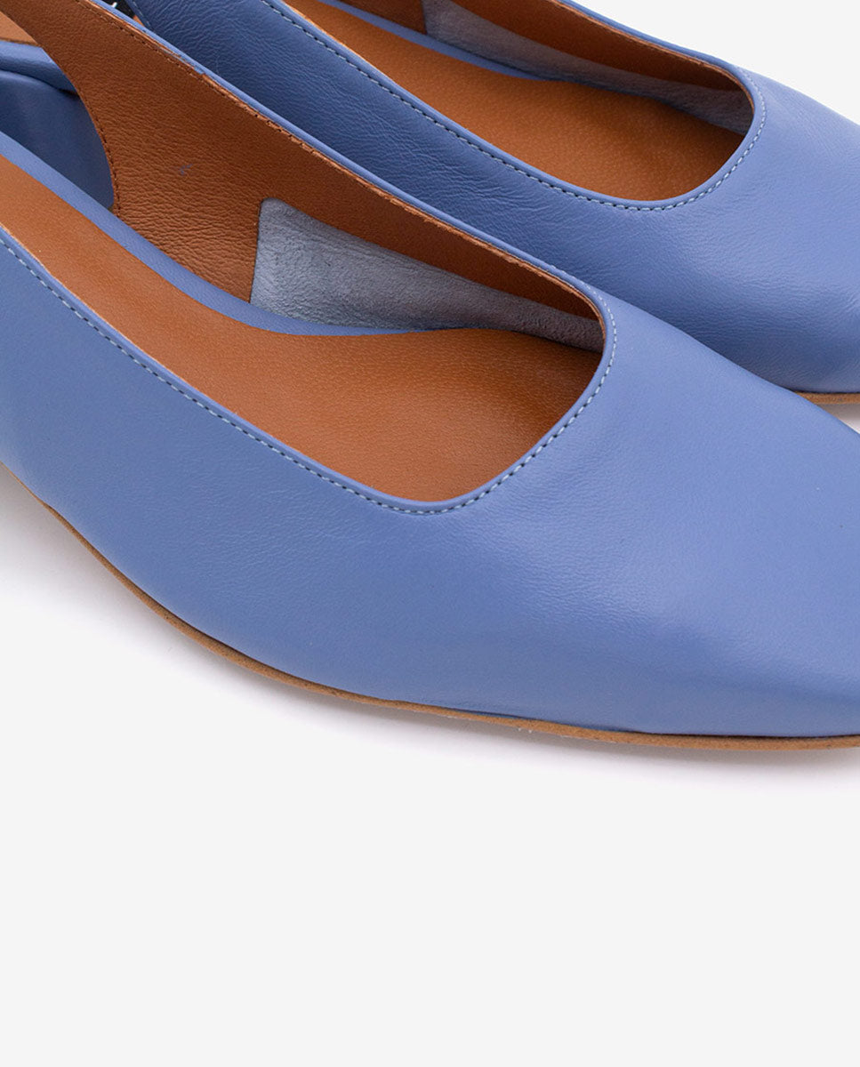 MANON - Zapatos de salón destalonados con tacón ancho de piel suave – Talla 37 – Ángel Alarcón