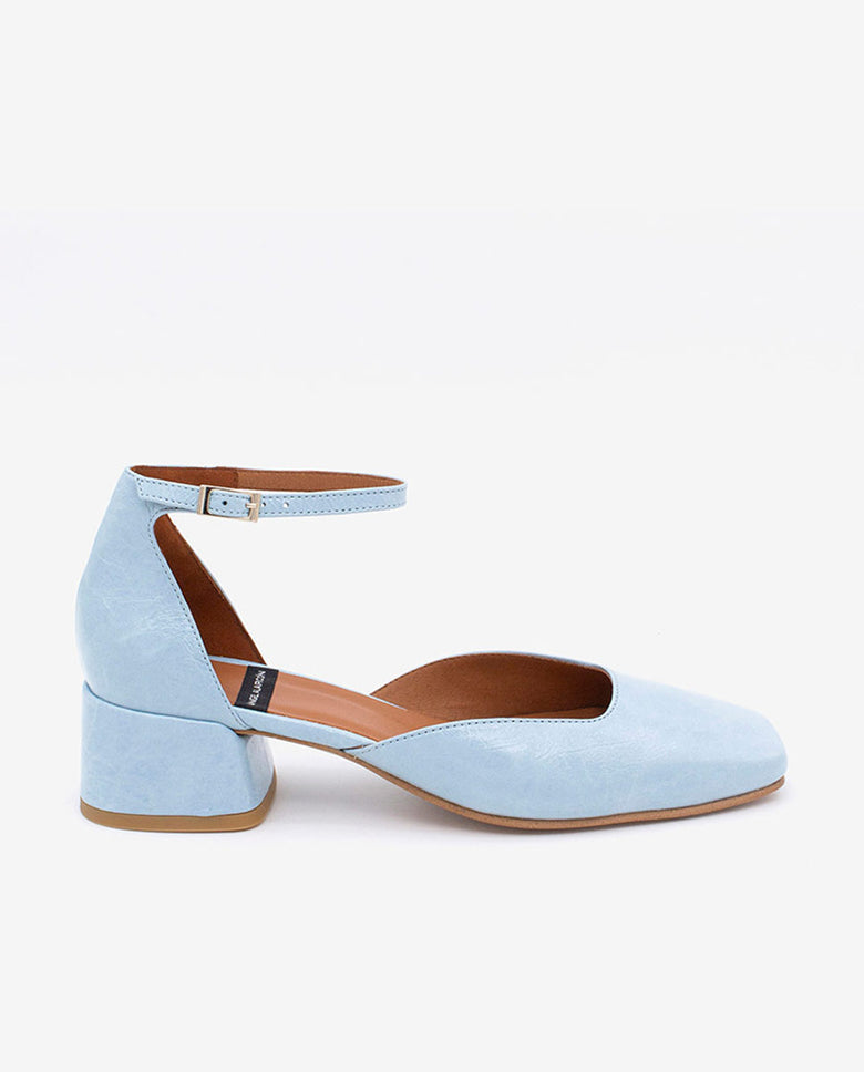 GABRIELLE - Zapato de tacón bajo con pulsera de piel – Talla 36 – Ángel Alarcón