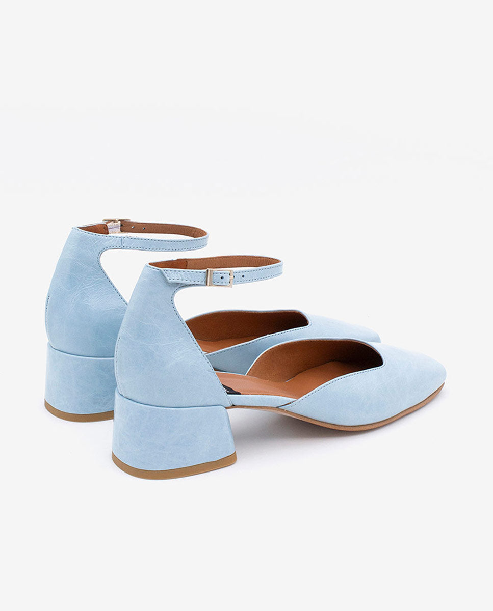 GABRIELLE - Zapato de tacón bajo con pulsera de piel – Talla 36 – Ángel Alarcón
