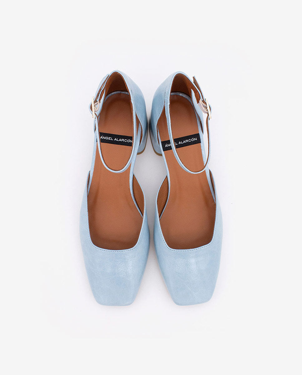 GABRIELLE - Zapato de tacón bajo con pulsera de piel – Talla 37 – Ángel Alarcón