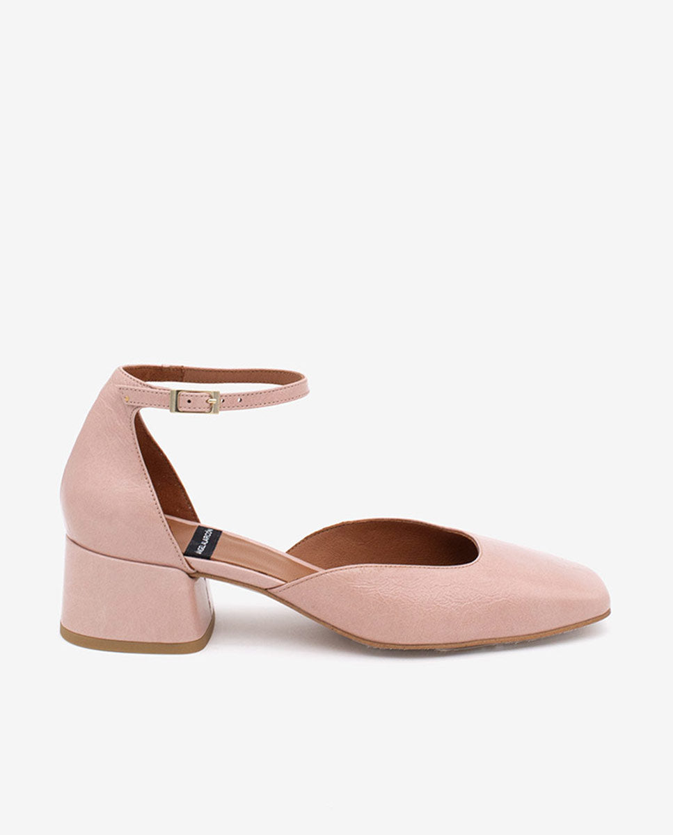 GABRIELLE - Zapato de tacón bajo con pulsera de piel – Talla 39 – Ángel Alarcón