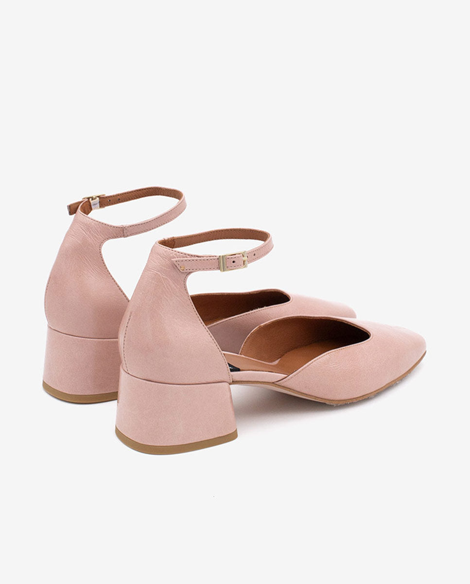GABRIELLE - Zapato de tacón bajo con pulsera de piel – Talla 40 – Ángel Alarcón