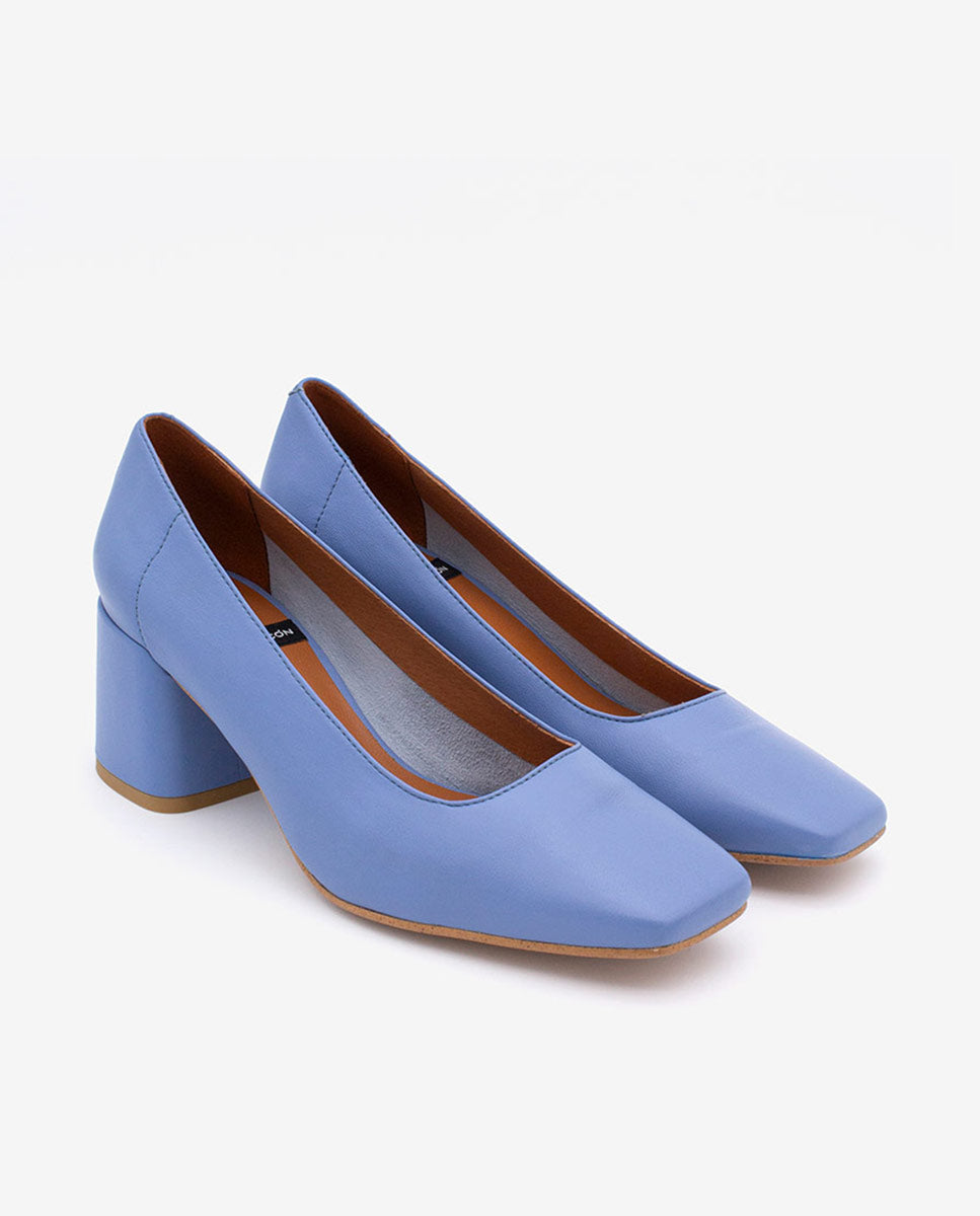 LUCIE - Zapatos de salón cómodos con tacón ancho de piel – Talla 36 – Ángel Alarcón