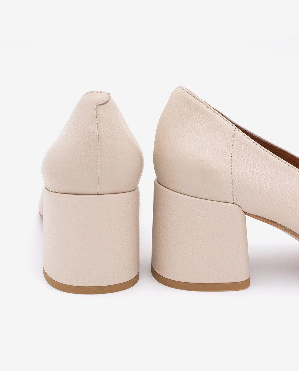 LUCIE - Zapatos de salón cómodos con tacón ancho de piel – Talla 36 – Ángel Alarcón