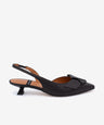 ALINE – Zapatos de salón destalonados de punta fina con lazo de piel – negro – Talla 38 – Ángel Alarcón