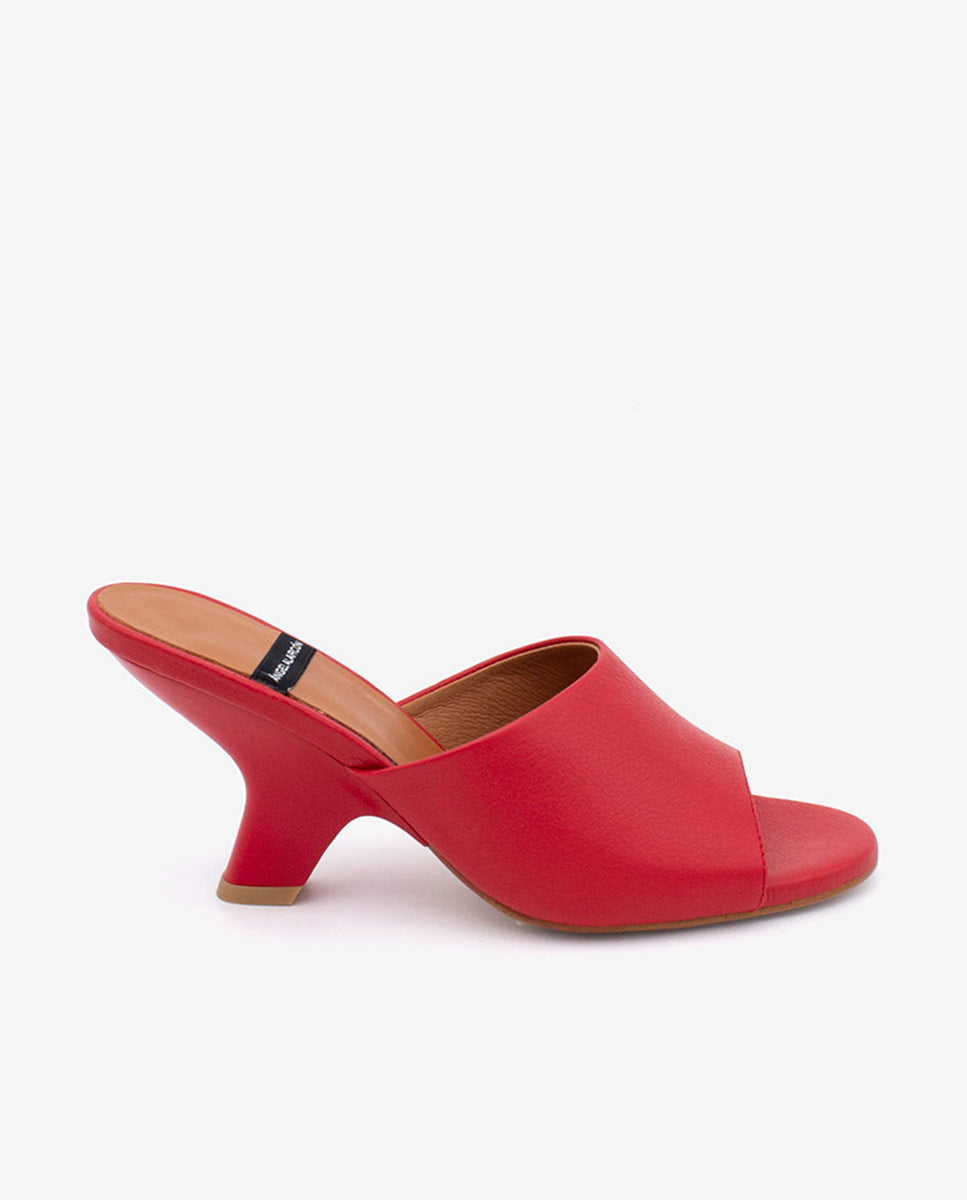 LILY - Mules con tacón de diseño de piel – Talla 38 – Ángel Alarcón