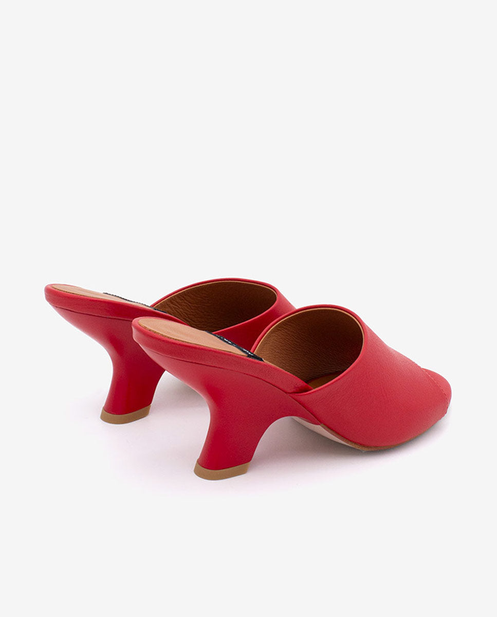 LILY - Mules con tacón de diseño de piel – Talla 38 – Ángel Alarcón