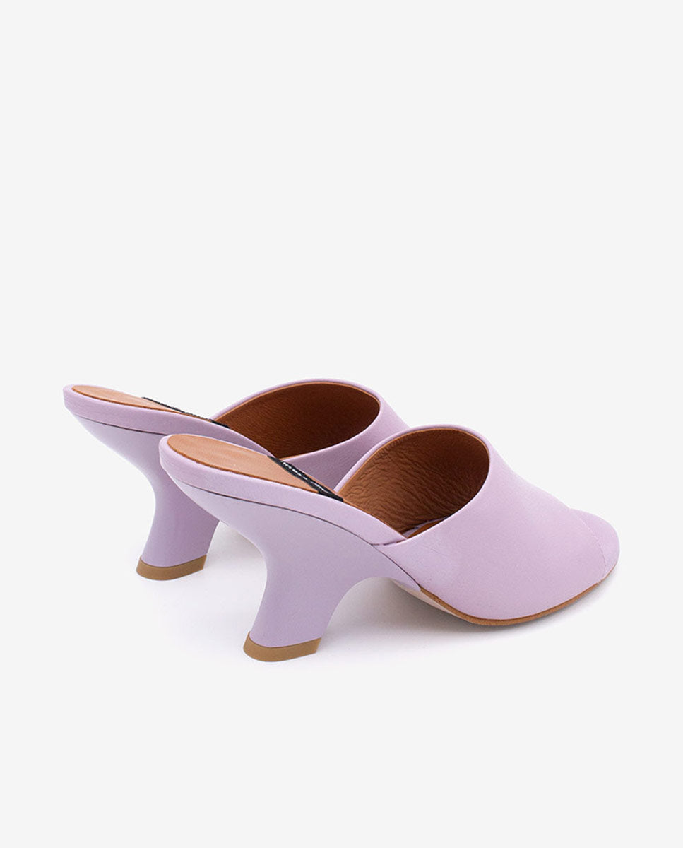 LILY - Mules con tacón de diseño de piel – Talla 37 – Ángel Alarcón