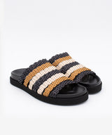 PATRICIA – Sandalia con pala trenzada multicolor y planta BIO - Zapatos Negros - Zapatos de mujer Ángel Alarcón - Women Shoes 2026