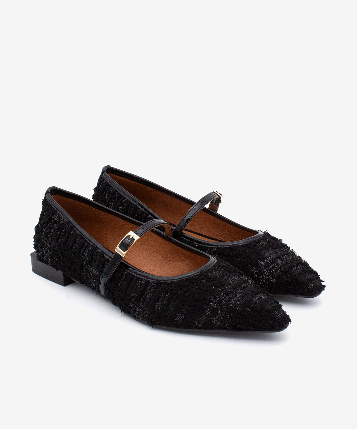 COLETTEX – Merceditas de piel con punta fina – negro – Talla 35 – Ángel Alarcón