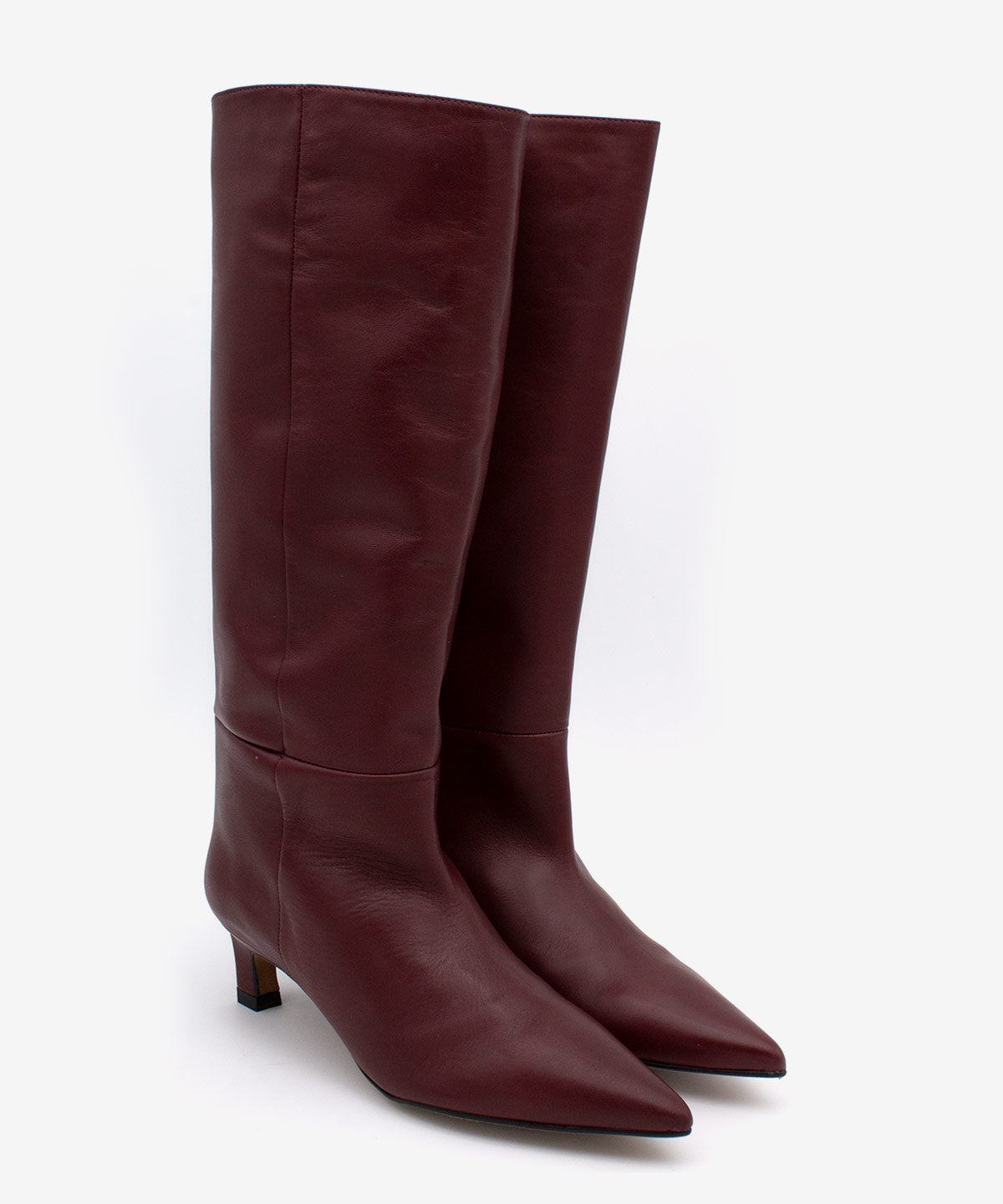 GAELLE – Bota de mujer de caña alta y tacón mini de piel – Talla 36 – Ángel Alarcón