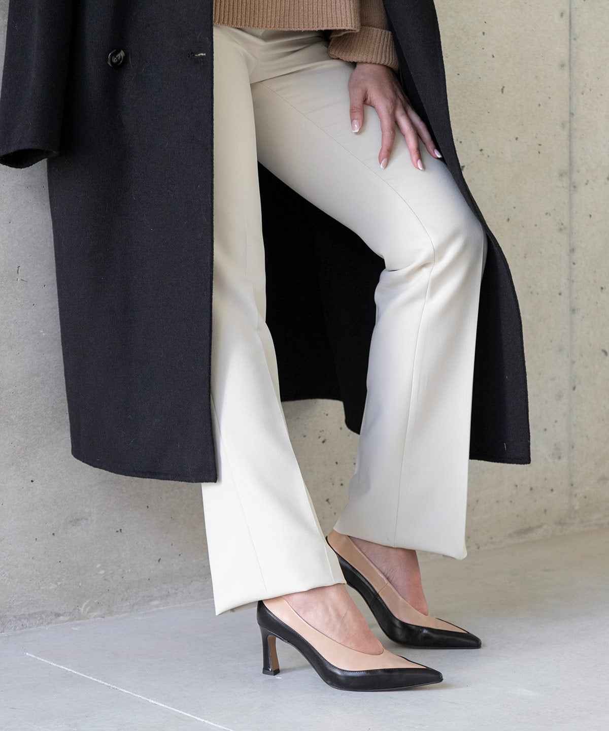 nude shoes with a black dress & Beige Holiday Look Soft hand feeling Navy dress (not black!) with