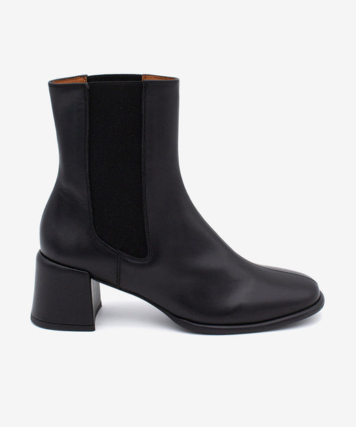 YTELAS – Botín Chelsea de mujer cómodo de piel – negro – Talla 35 – Ángel Alarcón