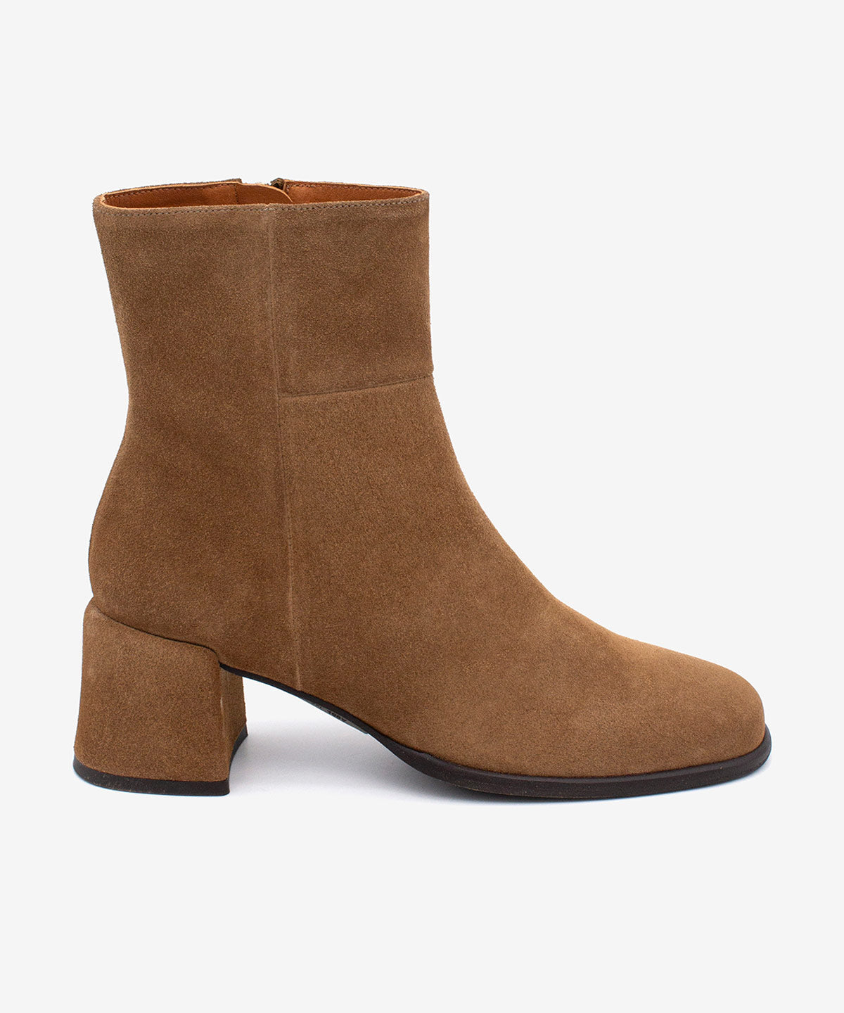 YTIMIA – Botín cómodo de mujer en serraje – camel – Talla 35 – Ángel Alarcón
