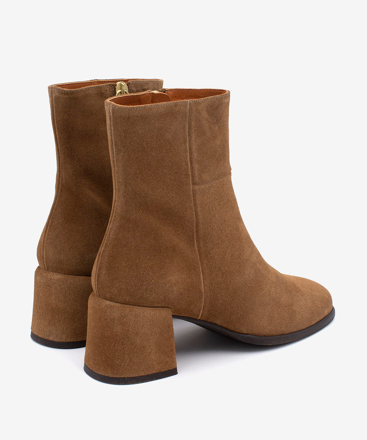 YTIMIA – Botín cómodo de mujer en serraje – camel – Talla 35 – Ángel Alarcón