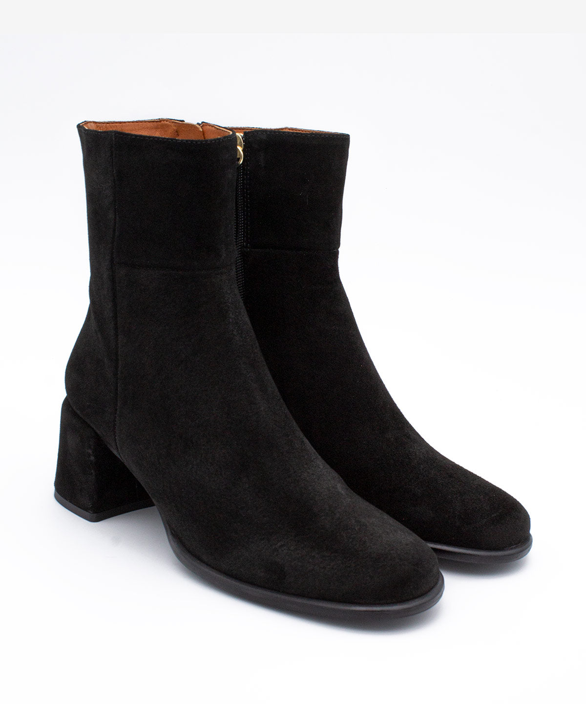 YTIMIA – Botín cómodo de mujer en serraje – negro – Talla 39 – Ángel Alarcón