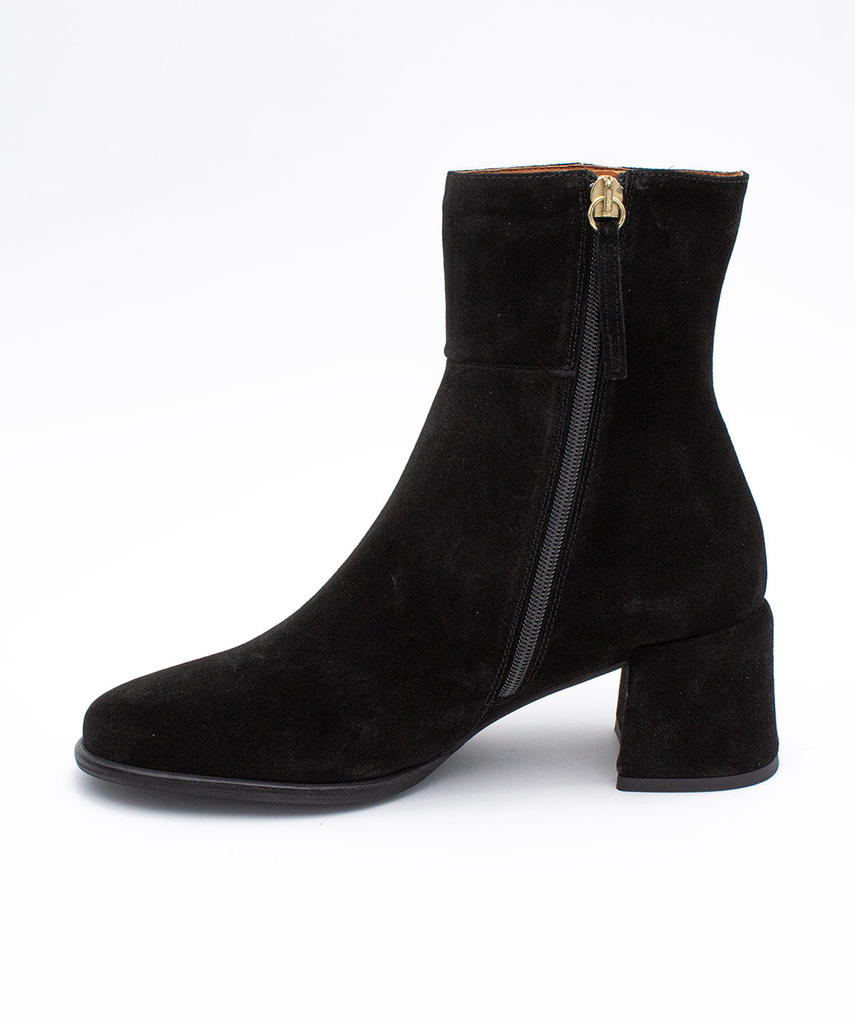 YTIMIA – Botín cómodo de mujer en serraje – negro – Talla 40 – Ángel Alarcón