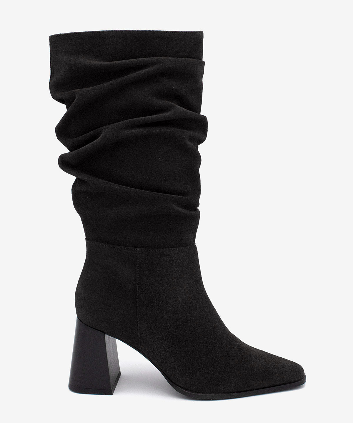 TRIADAL – Bota de mujer con caña efecto arrugado de sereraje – negro – Talla 39 – Ángel Alarcón