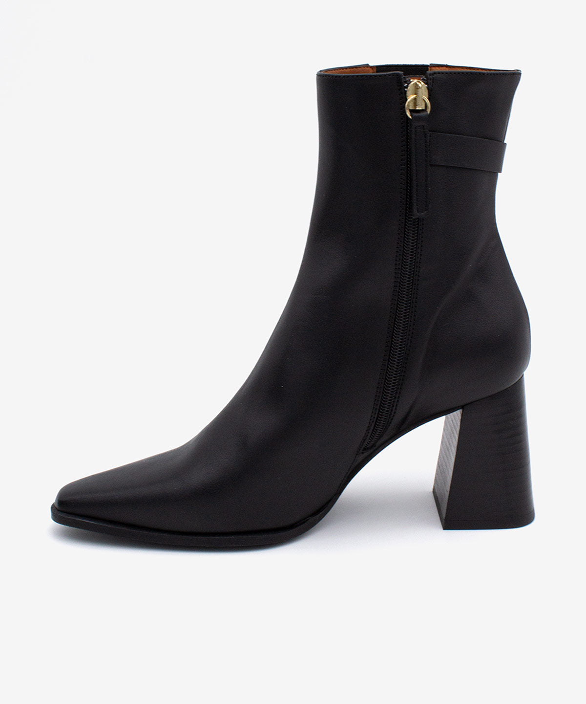 SANNA – Botín de mujer con elástico y cremallera de piel – negro – Talla 38 – Ángel Alarcón