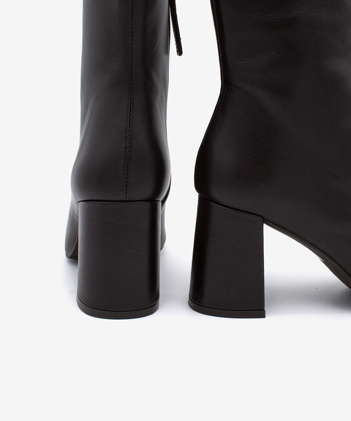 DRIMIA – Botín de mujer cómodo con tacón alto de piel – marrón oscuro – Talla 41 – Ángel Alarcón