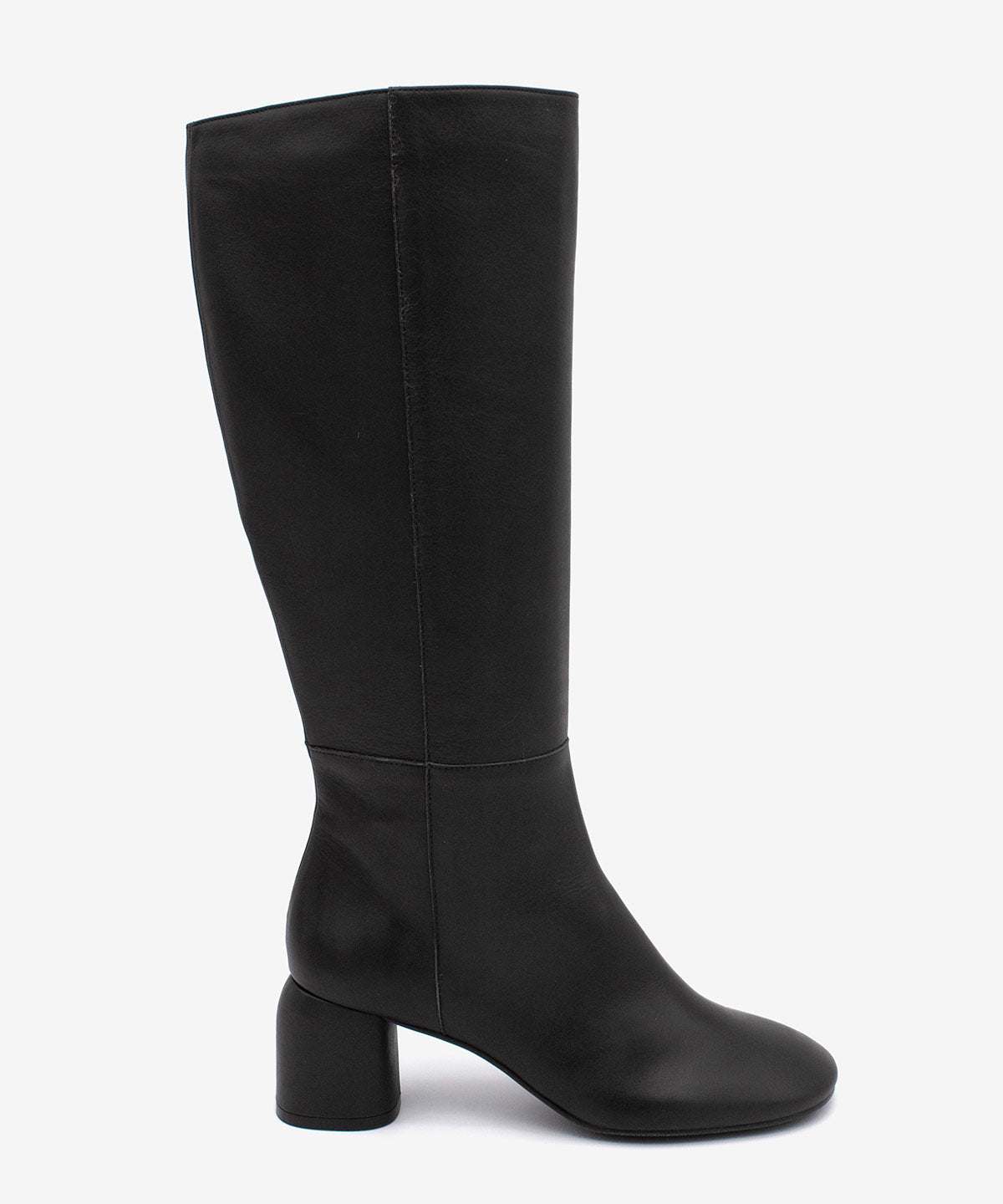 CHARLINE – Botín de mujer con tacón ancho y cremallera de piel suave – negro – Talla 38 – Ángel Alarcón