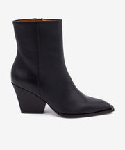 MIRETTE – Botín de mujer con tacón ancho y diseño moderno de piel natural – negro – Talla 37 – Ángel Alarcón