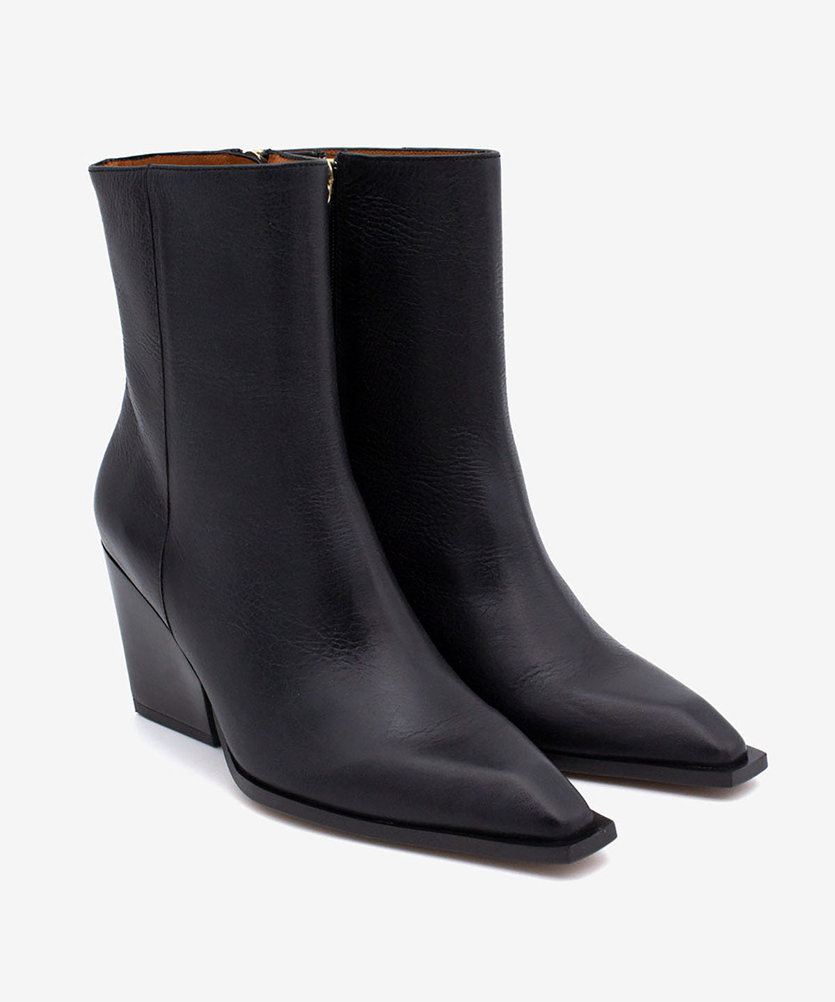 MIRETTE – Botín de mujer con tacón ancho y diseño moderno de piel natural – negro – Talla 38 – Ángel Alarcón