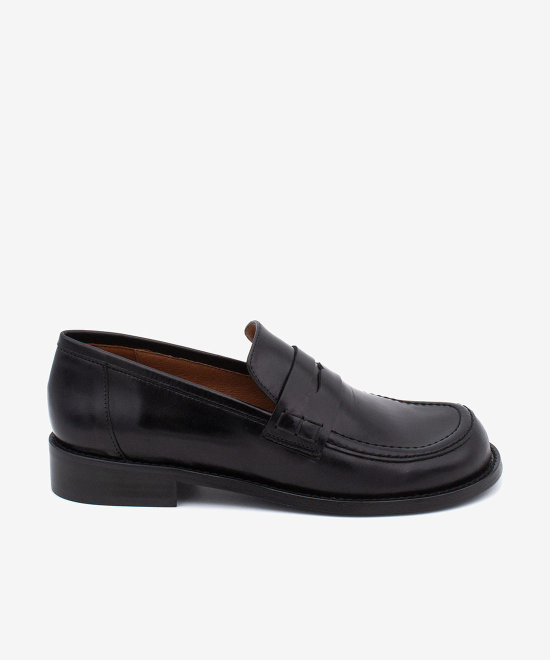 LOUISA – Mocasín de mujer con antifaz en piel con brillo – negro – Talla 35 – Ángel Alarcón