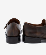 GISELLE - Mocasín de tacón bajo con hebilla en piel cepillada - Zapatos taupe - Zapatos de mujer Ángel Alarcón - Women Shoes 2026