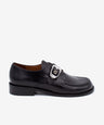 GISELLE - Mocasín de tacón bajo con hebilla oversized de piel lisa - Zapatos Negros - Zapatos de mujer Ángel Alarcón - Women Shoes 2026