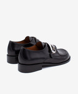 GISELLE - Mocasín de tacón bajo con hebilla oversized de piel lisa - Zapatos Negros - Zapatos de mujer Ángel Alarcón - Women Shoes 2026