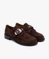 GISELLE - Mocasín de tacón bajo con hebilla oversized se serraje print croco - Zapatos m. oscuro - Zapatos de mujer Ángel Alarcón - Women Shoes 2026