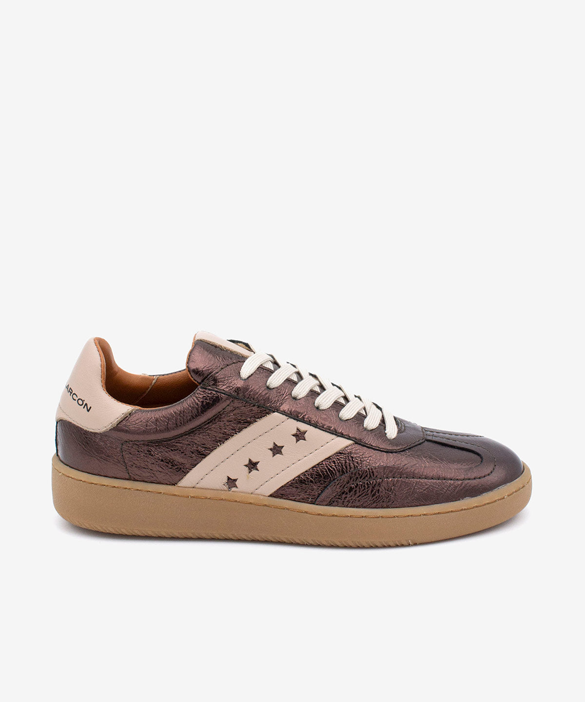 DEBORAH - Sneakers de mujer retro elegantes de piel metalizada – Talla 38 – Ángel Alarcón