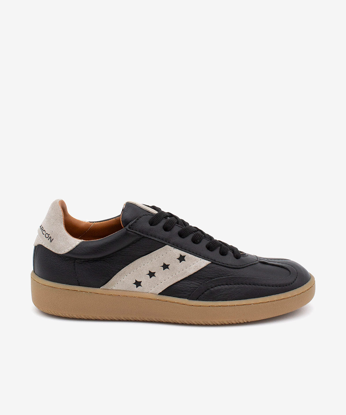 DEBORAH - Sneakers de mujer retro elegantes de piel – negro – Talla 35 – Ángel Alarcón
