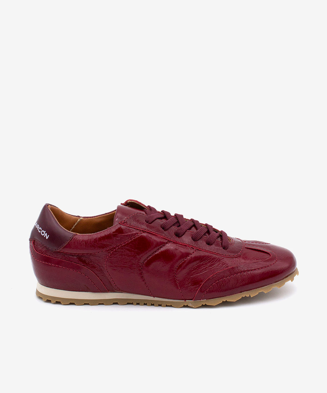 KESIA – Sneakers de piel brillante texturizada con suela de goma dentada – Talla 35 – Ángel Alarcón
