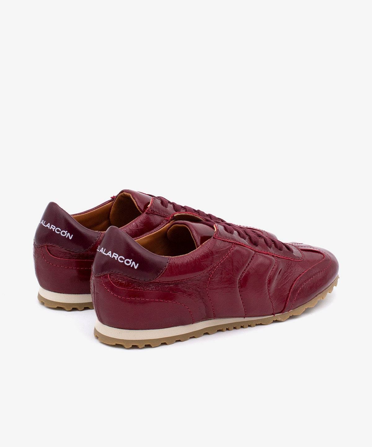 KESIA – Sneakers de piel brillante texturizada con suela de goma dentada – Talla 36 – Ángel Alarcón