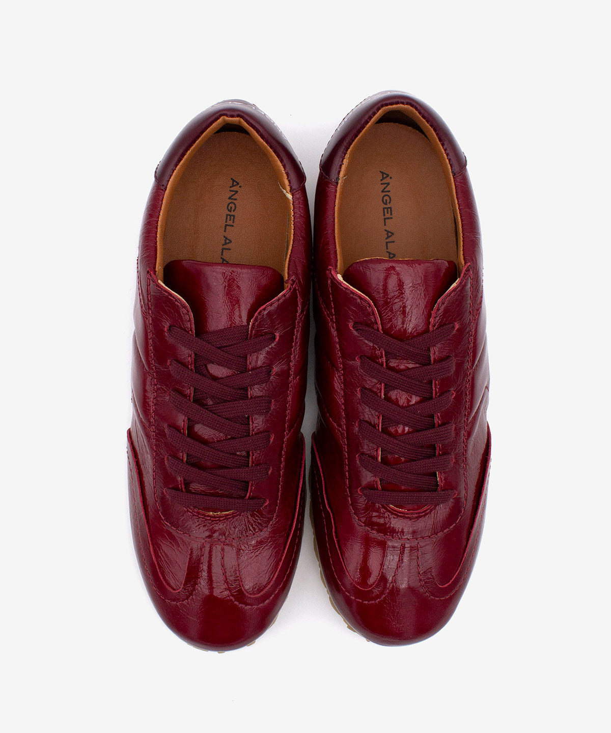 KESIA – Sneakers de piel brillante texturizada con suela de goma dentada – Talla 36 – Ángel Alarcón