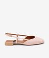 GIADA – Bailarina destalonada con tacón plano cuadrado – rosa – Talla 38 – Ángel Alarcón