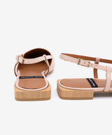 GIADA – Bailarina destalonada con tacón plano cuadrado – rosa – Talla 39 – Ángel Alarcón