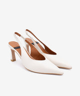 NARA – Stiletto destalonado con tacón alto de piel suave – Talla 38 – Ángel Alarcón